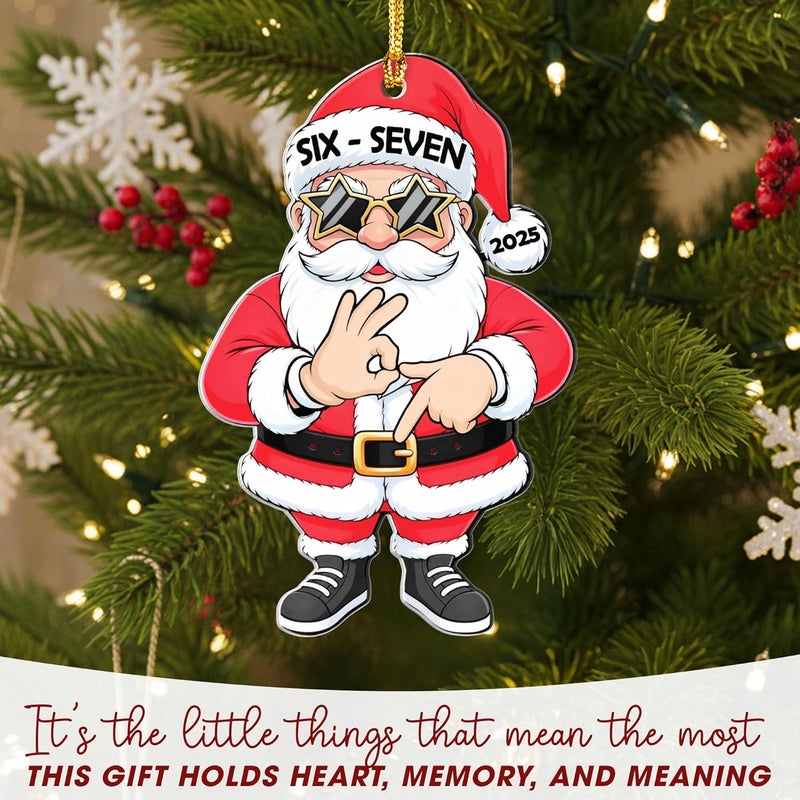 Hangwoous 67 Ornament, Santa Says Six Seven Ornaments, 67 Chrismas Ornament, Christmas Decorations 2025, 67 Meme Funny Christmas Gifts, Teen Girls Trendy Stuff, 67 Gifts Stocking Stuffer, New Year Gift - Image 3